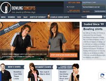 Tablet Screenshot of bowlingconcepts.com